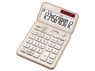 他サイト： SHARP/シャープ 電卓(ナイスサイズタイプ) EL-VN82-NX シャンパンゴールドの商品画像