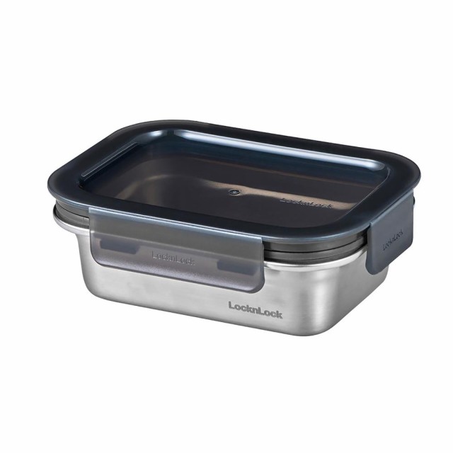 他サイト： Bestco ベストコ ステンレス 保存容器 400ml 長方形 シルバー ロック&ロック ステンハード LST511の商品画像