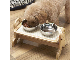 他サイト： DoggyMan ドギーマンハヤシ ウッディーダイニング S 犬 猫 食器台 の商品画像