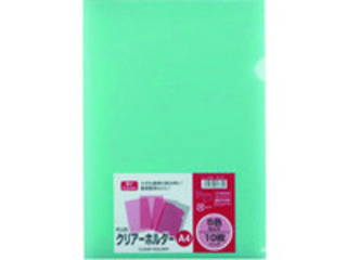 他サイト： PLUS プラス クリアーホルダー色込10枚 FL-174HOの商品画像