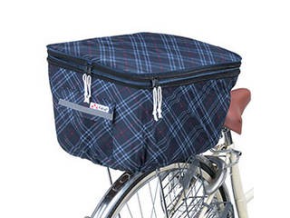 他サイト： 川住製作所 川住製作所 2段式 後カゴカバー(両開き)ネイビーチェック KW-266NC 803715の商品画像