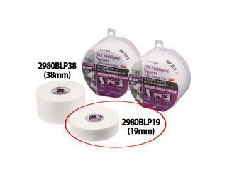 他サイト： 3M スリーエム マルチポア スポーツ ホワイト 非伸縮固定テープ 19mm 2巻入り 2980BLP19の商品画像