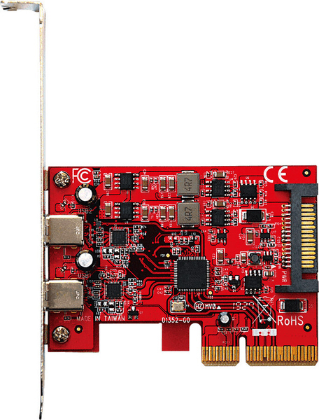 他サイト： 玄人志向 ASM3142搭載 USB3.2 Type-C x2 インターフェース(PCI-Express x4接続) USB3.の商品画像