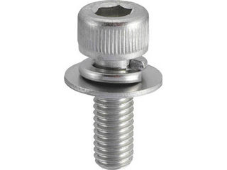 他サイト： TRUSCO/トラスコ中山 六角穴付組込ボルト ステンレスP-3 M6X15 11本入 B078-0615の商品画像