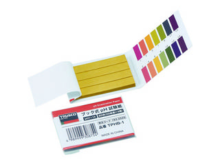 他サイト： TRUSCO/トラスコ中山 ブック式pH試験紙 pH1〜14 20枚綴×4冊 TPHB-1の商品画像