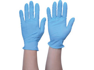 他サイト： TRUSCO/トラスコ中山 使い捨てニトリル手袋TGエアー 0.06 粉無青 Sサイズ 100枚 TGNN06BSの商品画像