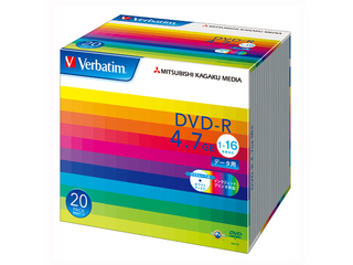 他サイト： Verbatim/バーベイタム データ用DVD-R 4.7GB 1〜16倍速 20枚 5mmプラケース DHR47JP20V1の商品画像