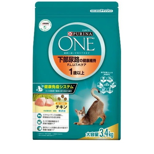 他サイト： ピュリナワンキャット 下部尿路の健康維持F.L.U.T.H.ケア 1歳以上 チキン 3.4kg 猫 キャットフード えさ ドライの商品画像