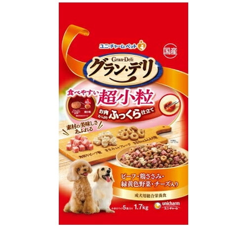 他サイト： グラン・デリ ふっくら仕立て 食べやすい超小粒 1.7kg 犬 ドッグフード えさ 半生 ◆賞味期限 2026年8月の商品画像