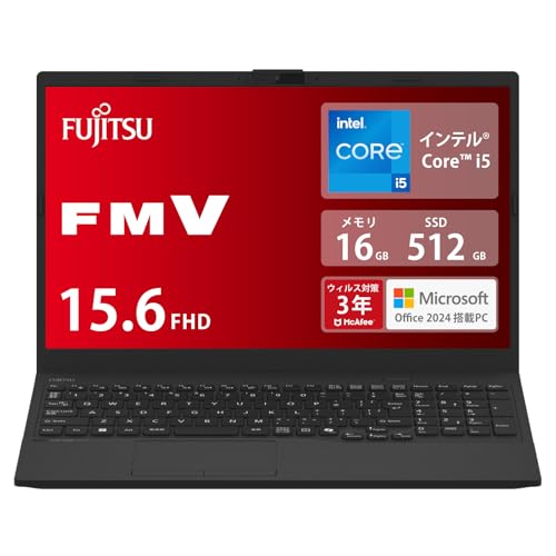 他サイト： 富士通 ノートパソコン FMV WA1/J2 (MS Office 2024/Win 11/15.6型/Core i5/16GBの商品画像