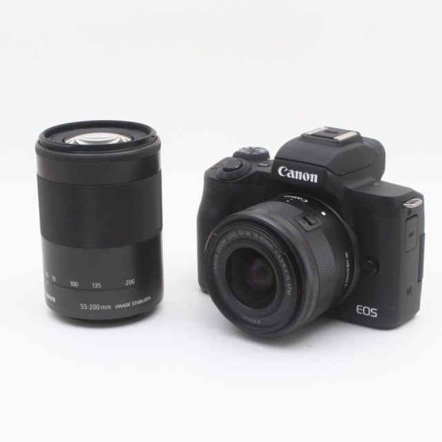 Canon ミラーレス一眼カメラ Eos Kiss M ダブルズームキット ブラック Eoskissmbk Wzkの通販はau Pay マーケット Sorea