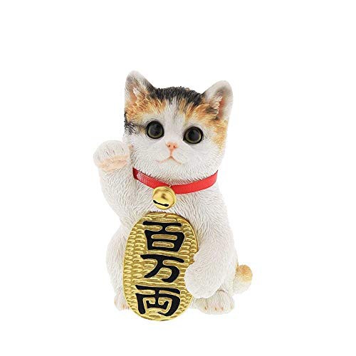 招き猫 ミケ 右手をあげて 金招き 金運 百万両 11cm 12cm 高さ17cm 重量 430g マネキネコ まねきねこの通販はau Pay マーケット モカハウス