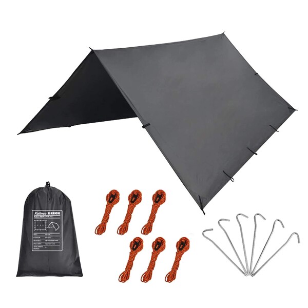 他サイト： KALINCO 防水タープ キャンプ 天幕シェード 多機能 軽量 サンシェルター 紫外線カット ポータブル 収納袋付き ピクニッの商品画像