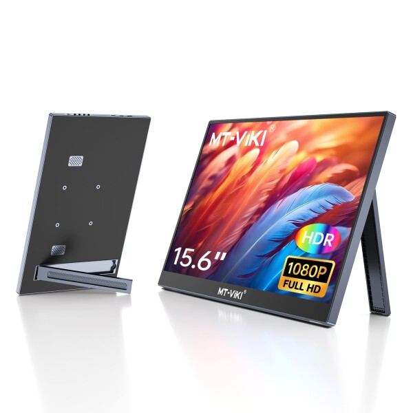他サイト： MT-VIKI 15.6インチ ポータブルモニター 1920x1080 FHD IPS液晶、スタンド付き 超薄型 持ち運びモニタの商品画像