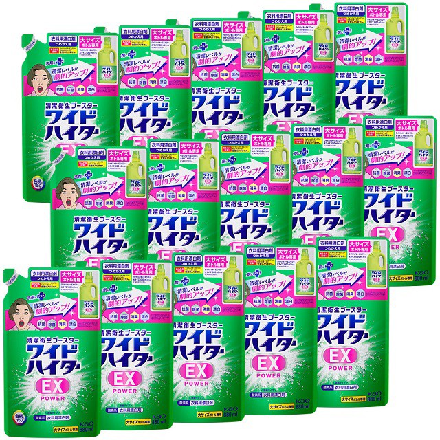 ワイドハイター EXパワー 漂白剤 詰め替え 大サイズ 梱販売用 880ml 15コ入 ： Amazon・楽天・ヤフー等の通販価格比較  [最安値.com]