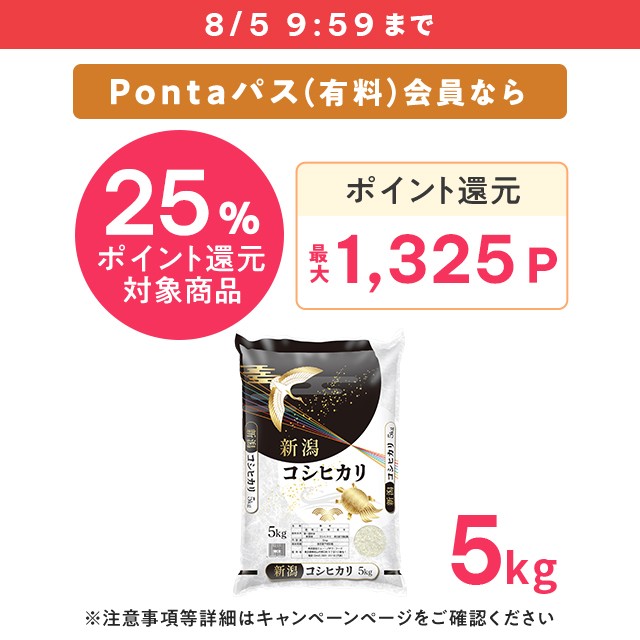 【ポイント増量中】 お米 新潟県産 コシヒカリ 精白米 5kg(5kg×1袋) 令和6年産 / ブランド米 米 国内産 新潟産