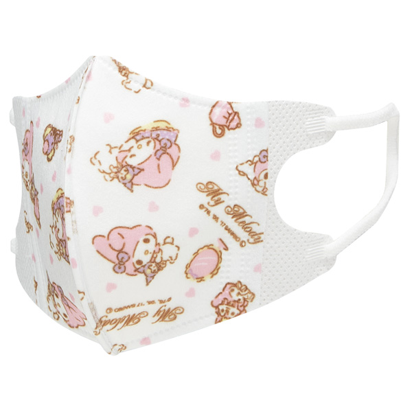他サイト： マイメロディ 子供用 不織布 立体マスク Sサイズ (7枚入り) MSKB1N 【2歳 3歳 小さめサイズ 耳が痛くなりにくい の商品画像