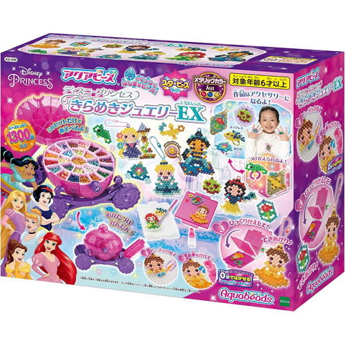 他サイト： 【送料無料!】アクアビーズ ディズニープリンセス きらめきジュエリーEX AQ-S96 【デラックスセット 収納ケース 水でくっの商品画像
