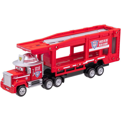 他サイト： 【送料無料!】カーズ トミカ 現場へ急行!レスキューキャリアカー マック 【ミニカー 消防車 トレーラー トラック フイギュア の商品画像