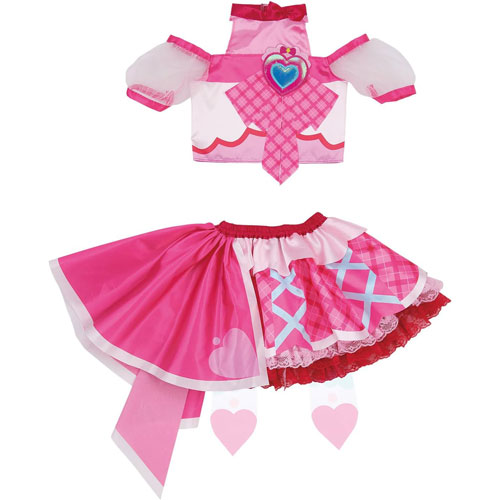 他サイト： 【送料無料!】キミとアイドルプリキュア♪ 変身プリチューム キュアアイドル 【ピンク 赤色 子供用コスプレ衣装 仮装コスチュームの商品画像