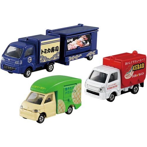 他サイト： トミカギフト みんなで食べよう!トミカたべもの屋さんセット (ミニカー3台セット) 【移動販売 キッチンカー トラック お店 本の商品画像