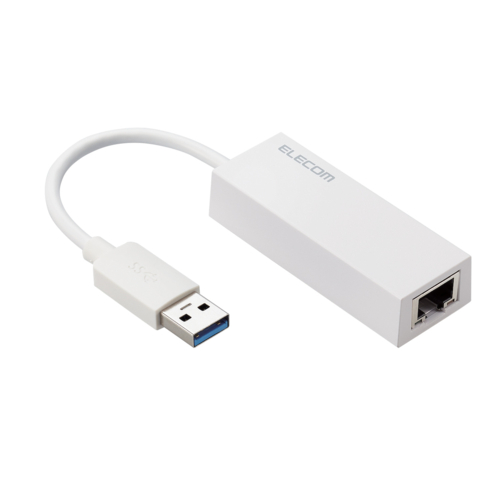 他サイト： エレコム(ELECOM) EDC-GUA3V2-W(ホワイト) USB-Aコネクター 1Gbps 有線LANアダプターの商品画像
