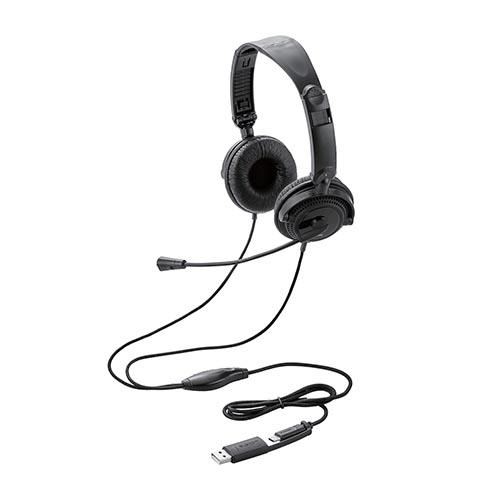他サイト： エレコム(ELECOM) HS-HP10SCBK ブラック 指向性マイク モバイルヘッドセット 大型タイプ USB Type-Cの商品画像