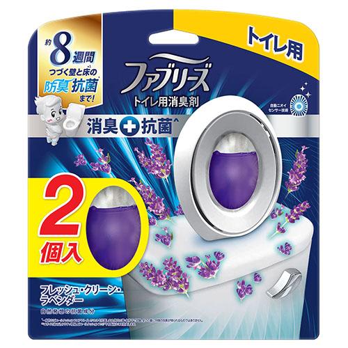 他サイト： P&G ファブリーズ W消臭 トイレ用 消臭剤+抗菌 フレッシュ・クリーン・ラベンダー 2個の商品画像