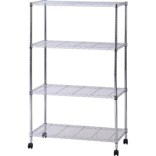 他サイト： 不二貿易 【組立品】メタルマルチシェルフ4段90 クロム MS−945154CRの商品画像