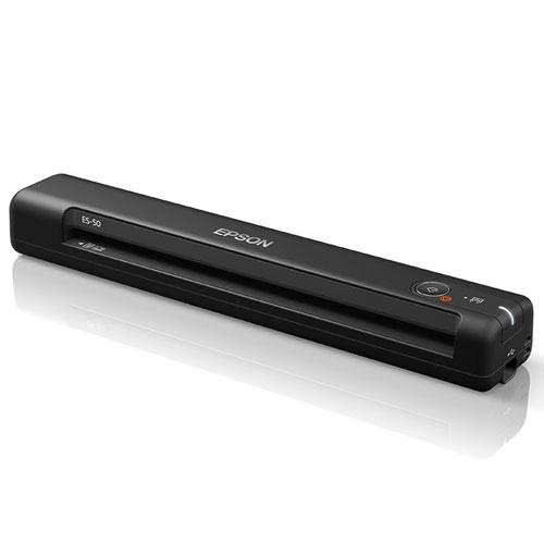 他サイト： 【長期保証付】エプソン(EPSON) ES-50 ブラック モバイルドキュメントスキャナー A4対応 USBモデルの商品画像