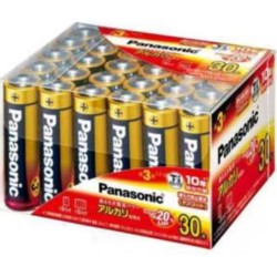 他サイト： パナソニック(Panasonic) LR6XJ30SH アルカリ乾電池 単3形 30本パックの商品画像