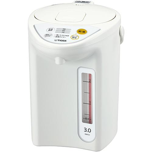 他サイト： タイガー魔法瓶(TIGER) PDR-G301-W ホワイト マイコン電動ポット 3.0Lの商品画像
