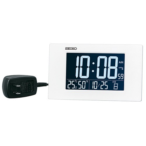 他サイト： セイコー(SEIKO) DL215W(白) 電波目覚まし時計 デジタル表示の商品画像