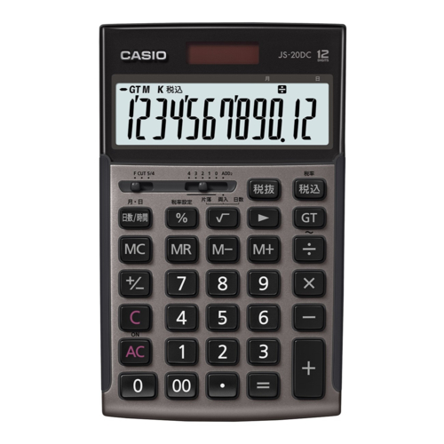 他サイト： CASIO(カシオ) JS-20DC-GB-N グレージュブラウン 本格実務電卓 時間計算タイプ 12桁の商品画像