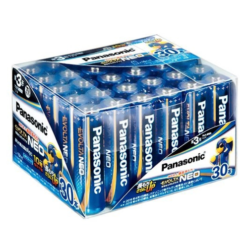 他サイト： パナソニック(Panasonic) LR6NJ/30SH エボルタNEO アルカリ乾電池 単3形 30本パックの商品画像