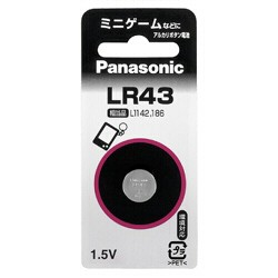 他サイト： パナソニック(Panasonic) LR43P アルカリボタン電池 1.5V 1個の商品画像