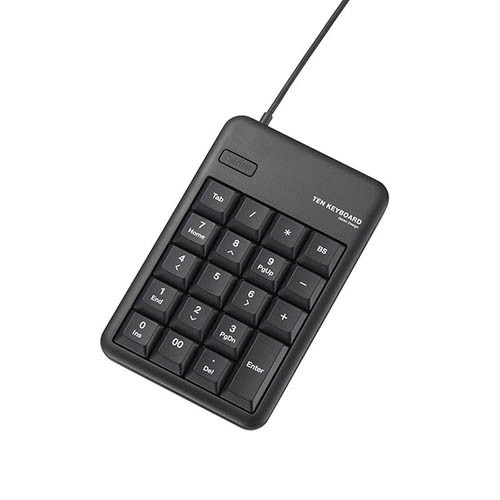 他サイト： エレコム(ELECOM) TK-TCM011BK(ブラック) USBテンキーボードの商品画像