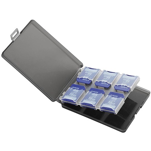他サイト： エレコム(ELECOM) CMC-06NSD12 SDカードケース 12枚収納の商品画像