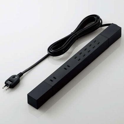 他サイト： エレコム(ELECOM) T-KF02-2730BK(ブラック) 電源タップ 高機能磁石ありタップ 延長コード 2ピン 7口 3の商品画像