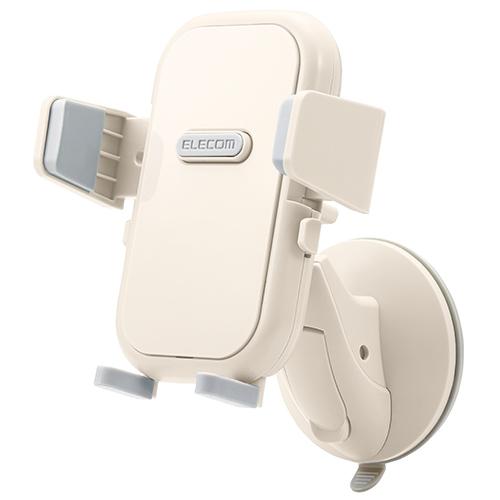他サイト： エレコム(ELECOM) HA-STSC01IV(アイボリー) Android用 スマホスタンド 壁付け 吸盤式 角度調節可の商品画像
