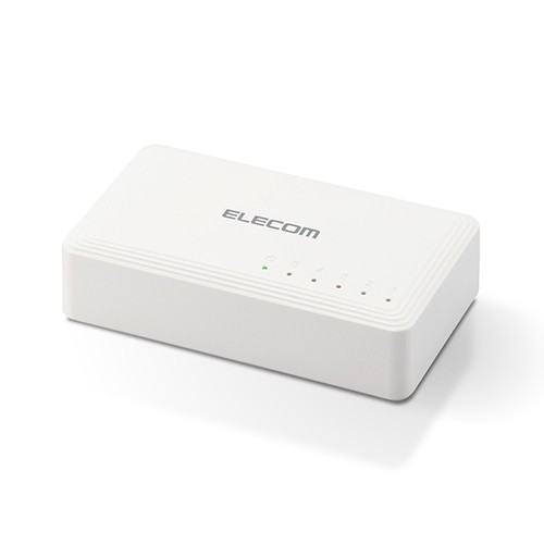 他サイト： エレコム(ELECOM) EHC-G05PA2-W(ホワイト) Giga対応 スイッチングハブ 5ポート プラスチック筐体 静音の商品画像