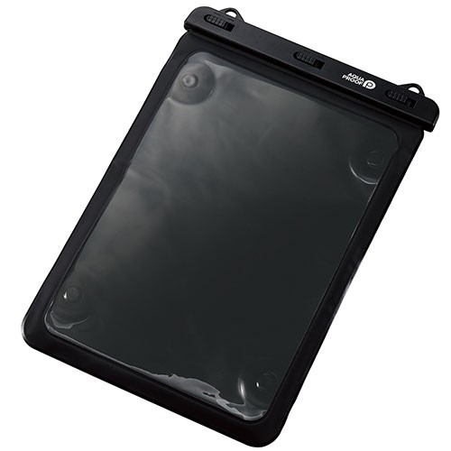 他サイト： エレコム(ELECOM) TB-WPSB13BK(ブラック) タブレットケース 防水ケース 汎用 IPX8 吸盤付き 8.9〜1の商品画像