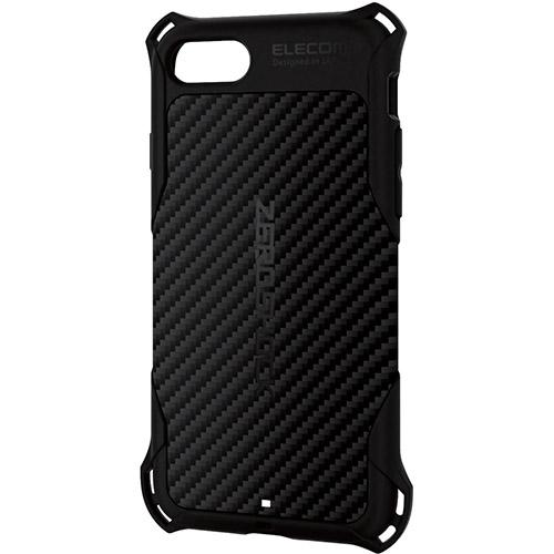 他サイト： エレコム(ELECOM) PMWA17MZEROGBK ブラック iPhone 8用ZEROSHOCK/グリップの商品画像