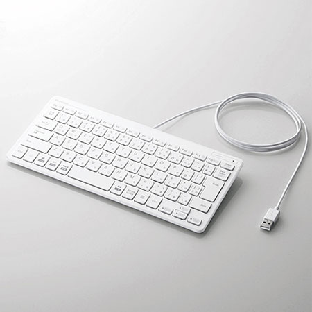 他サイト： エレコム(ELECOM) TK-FCP096WH ホワイト 有線キーボード 日本語配列の商品画像