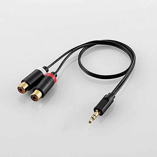 他サイト： エレコム(ELECOM) DH-MWRFN03(ブラック) DH-MWRFNシリーズ AUDIO変換ケーブル 0.3mの商品画像