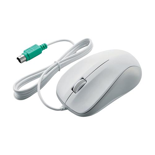 他サイト： エレコム(ELECOM) M-K6P2RWH/RS ホワイト PS/2光学式マウス 3ボタン Mサイズの商品画像