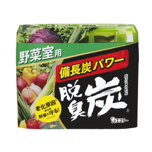 他サイト： エステー(S.T) 脱臭炭 野菜室用 炭ゼリー140g、エチレン吸着剤2gの商品画像