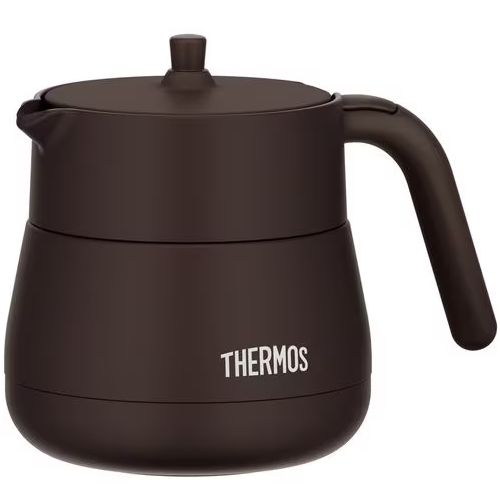 他サイト： サーモス(THERMOS) TTE-450-BW ブラウン 真空断熱ティーポット 450mlの商品画像