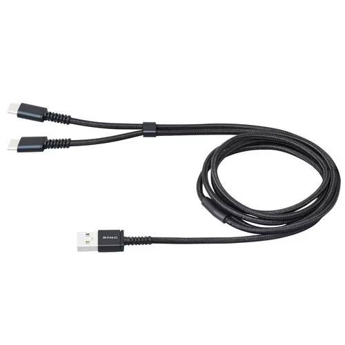 他サイト： セイワ D606 ブラック Y字USBケーブル AtoC+C 1mの商品画像