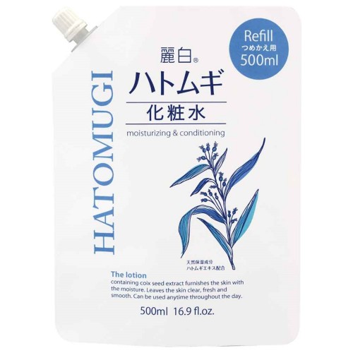他サイト： 熊野油脂 324767 麗白 ハトムギ化粧水 詰替 500MLの商品画像